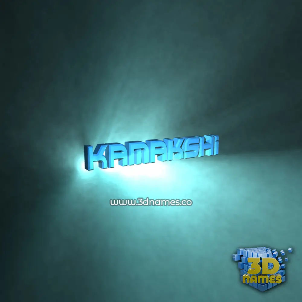 kamakshi in Light Shine style - 3D name wallpaper