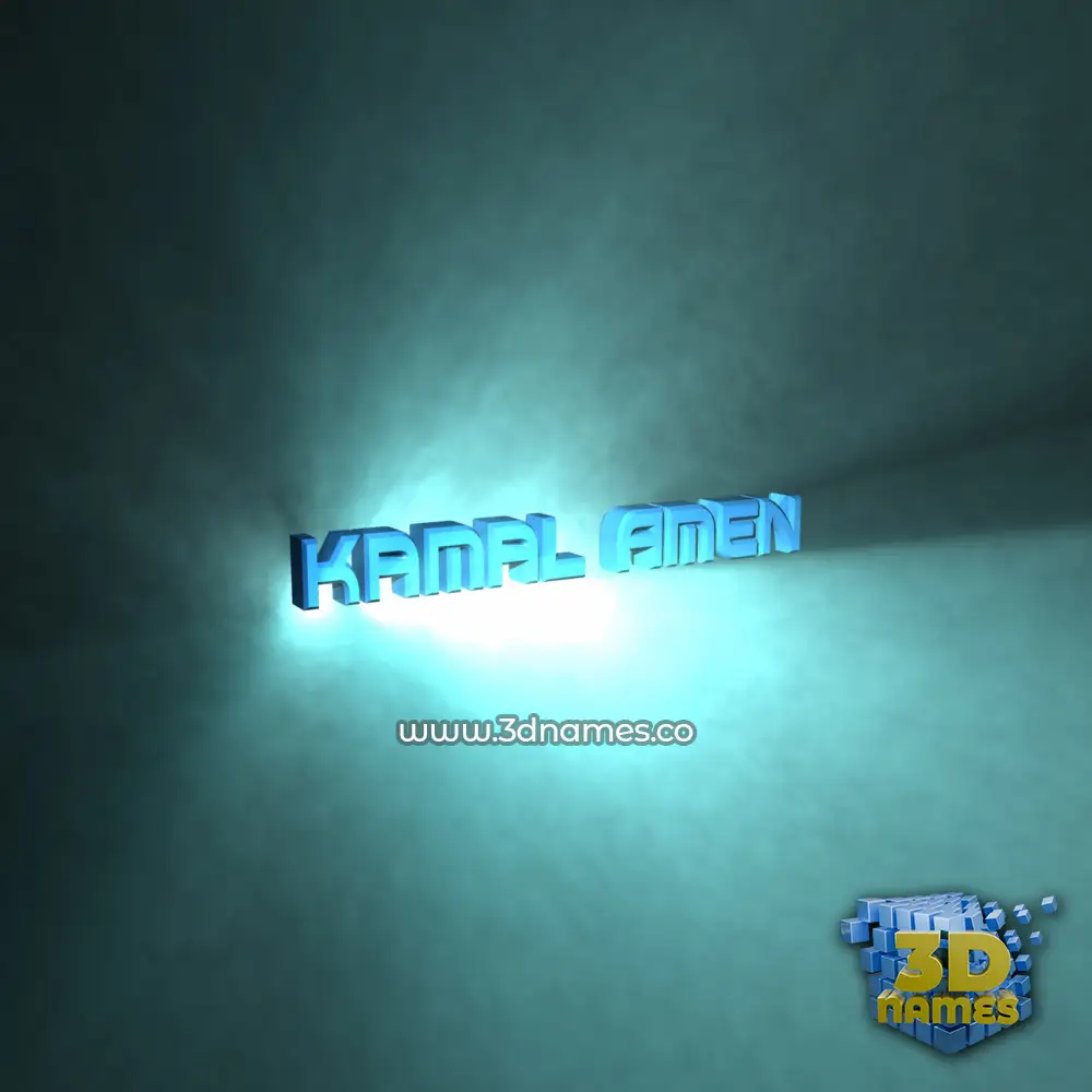kamal amen in Light Shine style - 3D name wallpaper