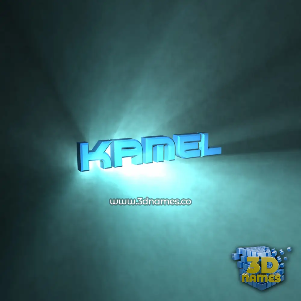 kamel in Light Shine style - 3D name wallpaper