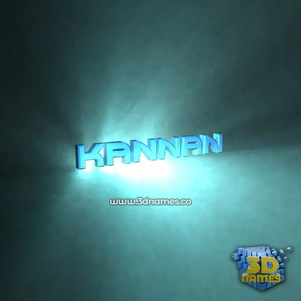 kannan in Light Shine style - 3D name wallpaper