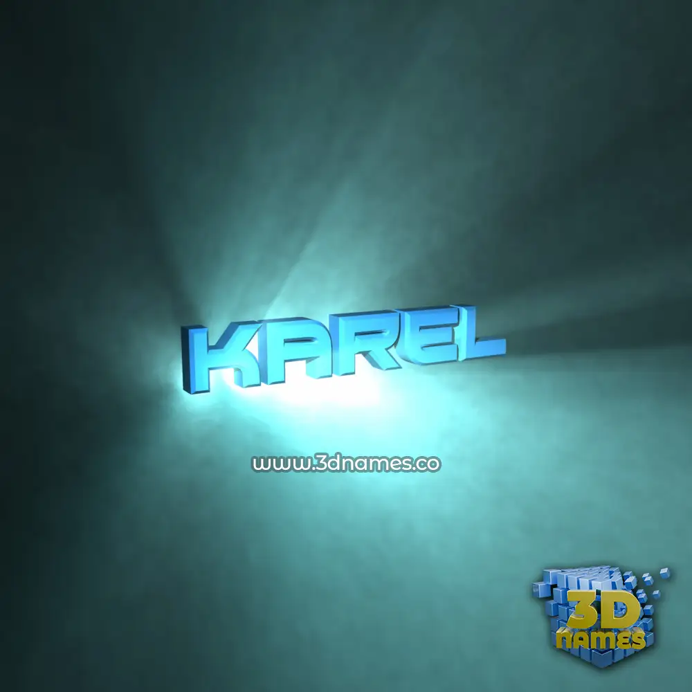 karel in Light Shine style - 3D name wallpaper