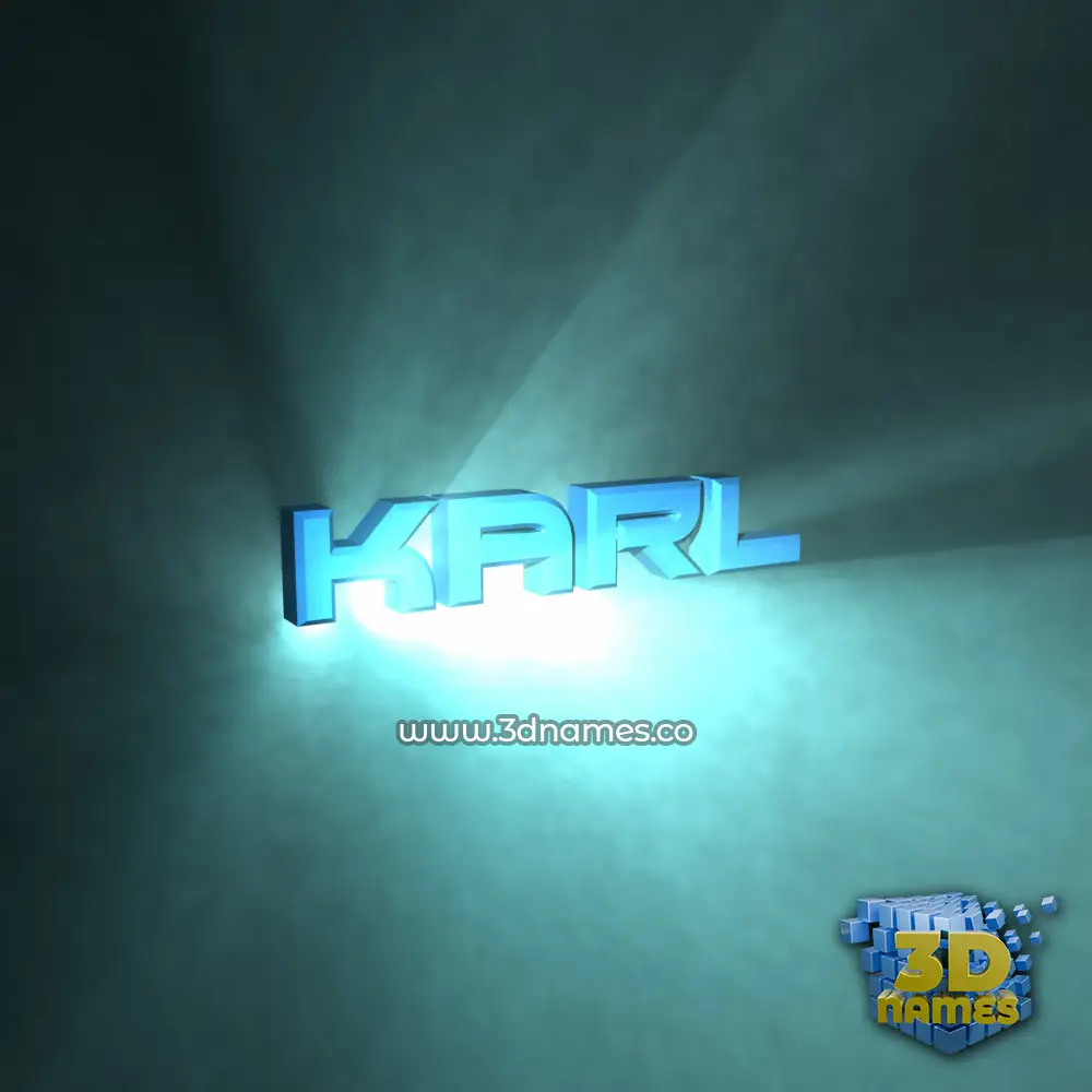 karl in Light Shine style - 3D name wallpaper