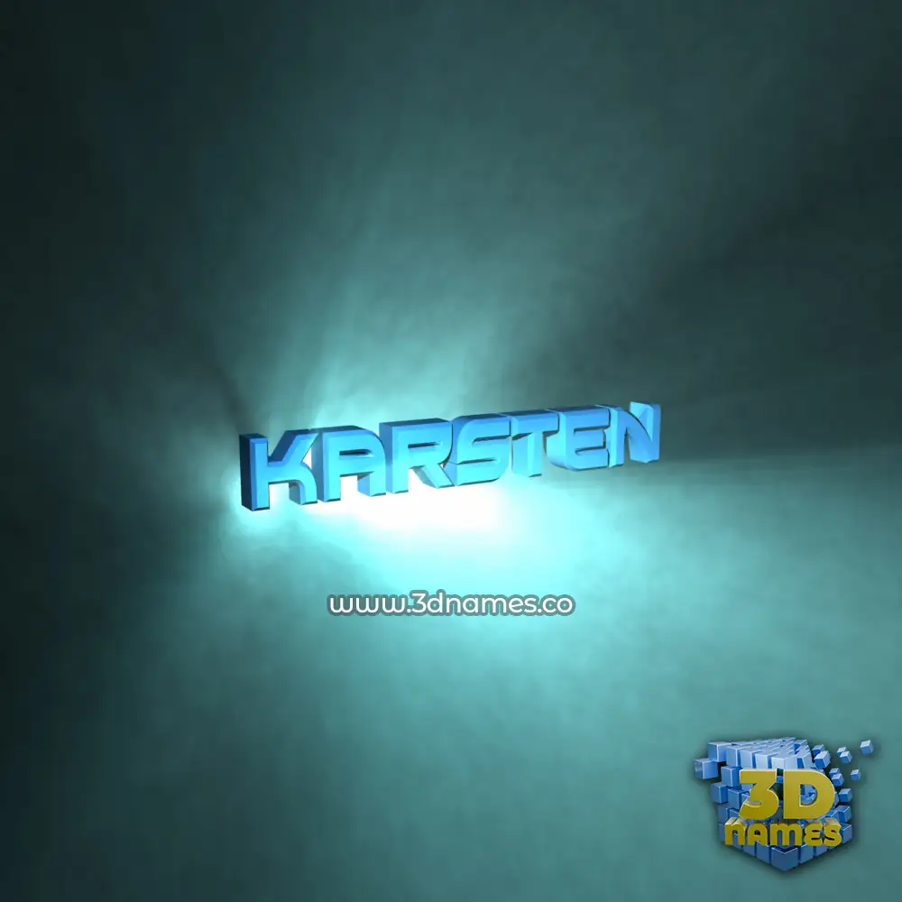 karsten in Light Shine style - 3D name wallpaper