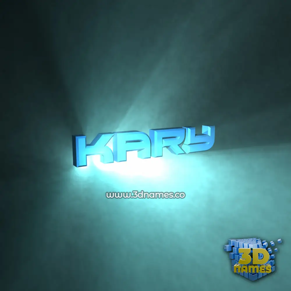 kary in Light Shine style - 3D name wallpaper