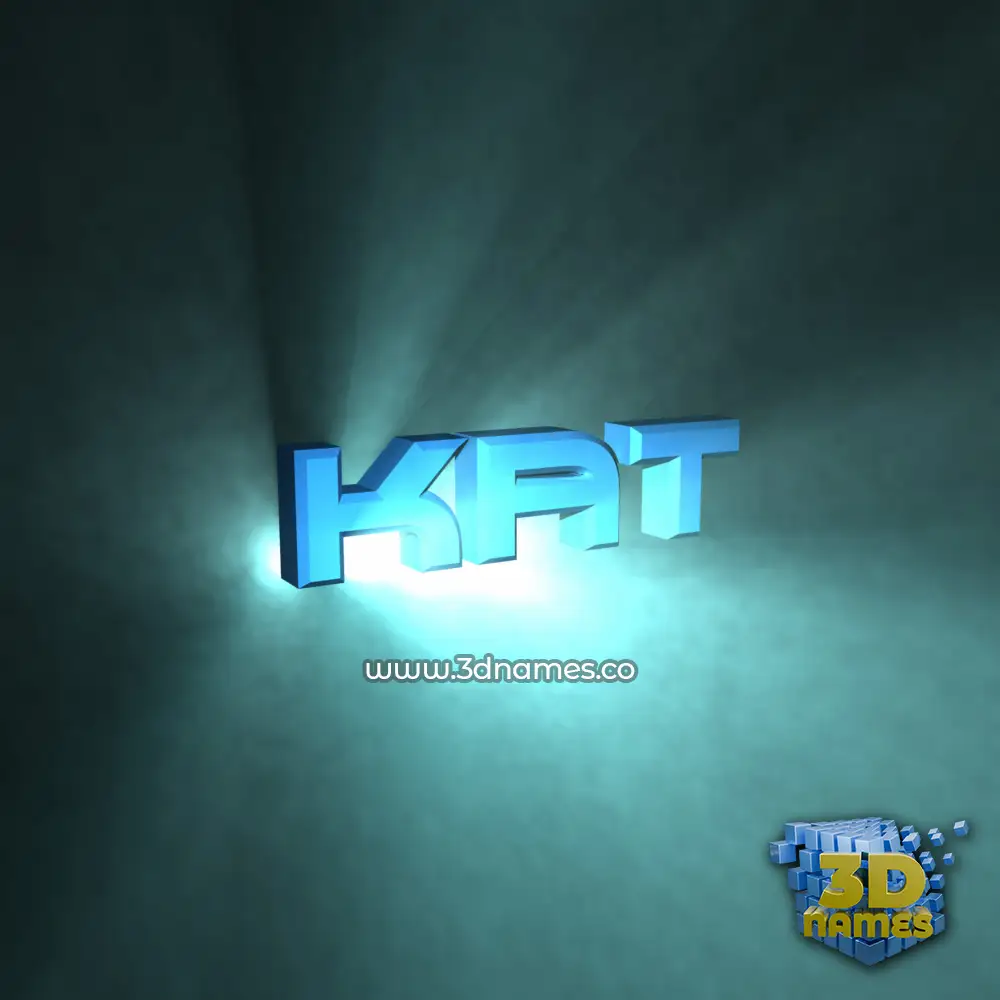 kat in Light Shine style - 3D name wallpaper
