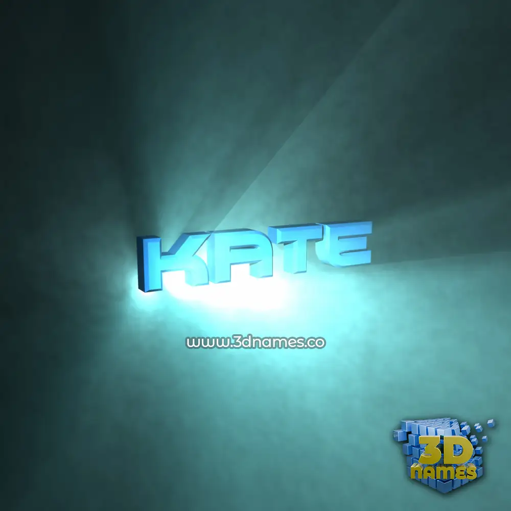 kate in Light Shine style - 3D name wallpaper