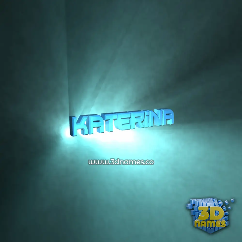 katerina in Light Shine style - 3D name wallpaper