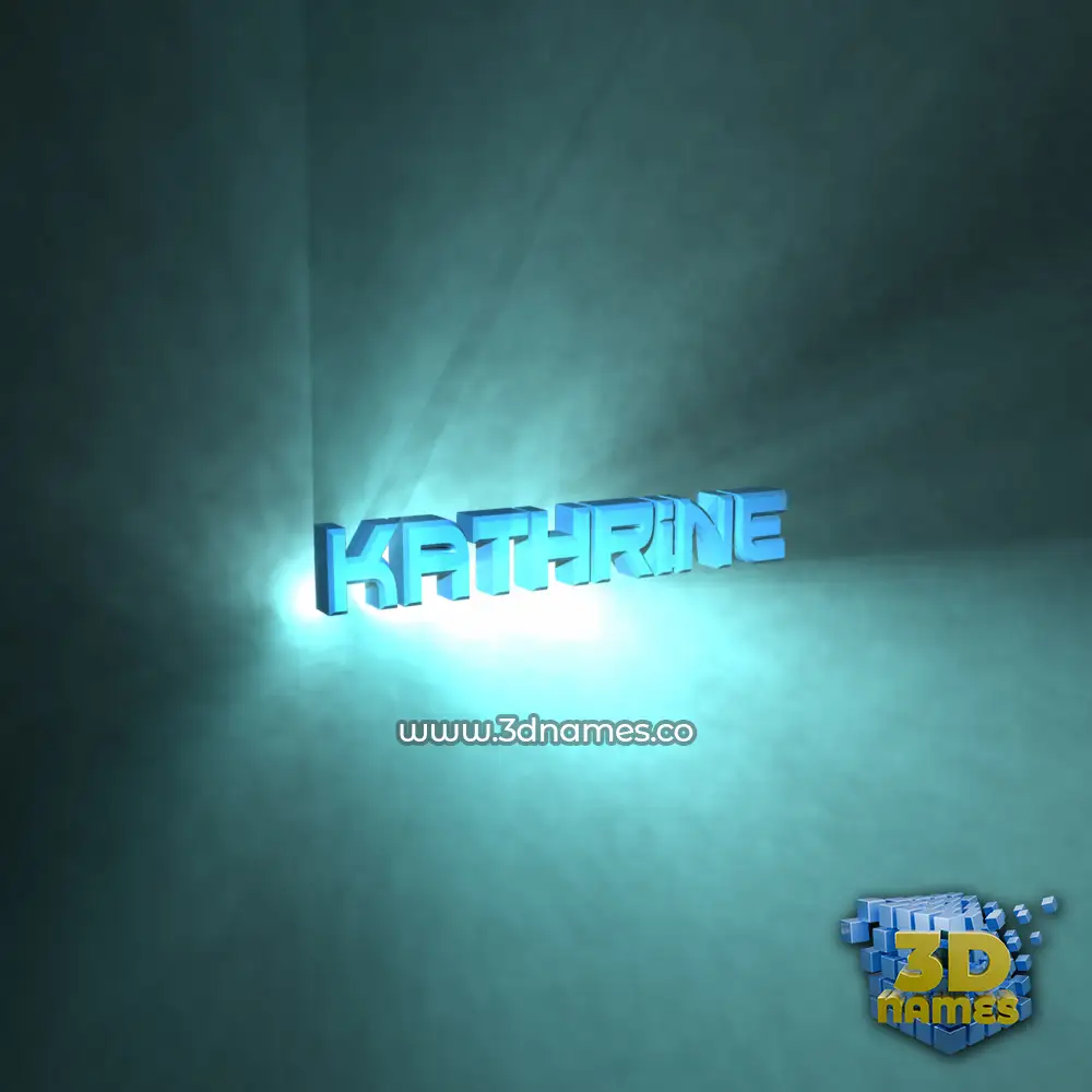 kathrine in Light Shine style - 3D name wallpaper
