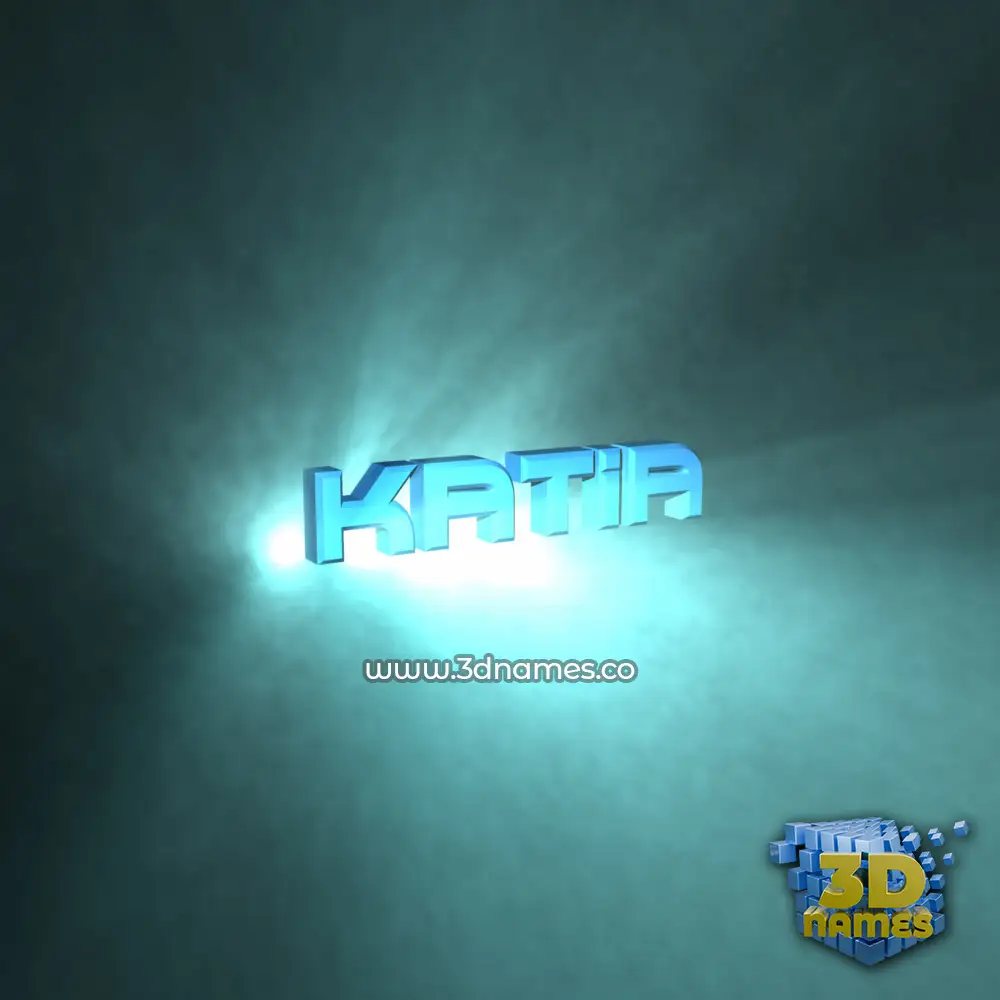 katia in Light Shine style - 3D name wallpaper
