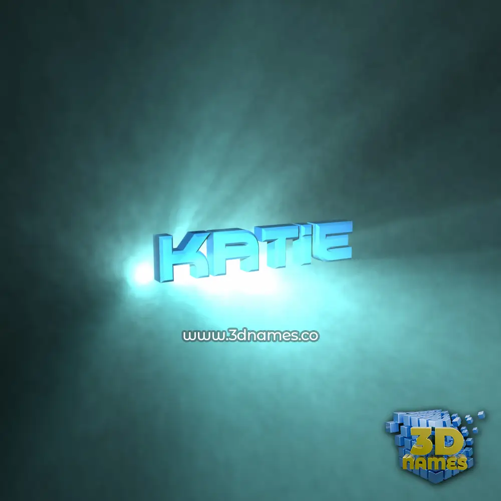 katie in Light Shine style - 3D name wallpaper