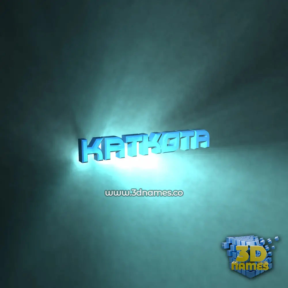 katkota in Light Shine style - 3D name wallpaper