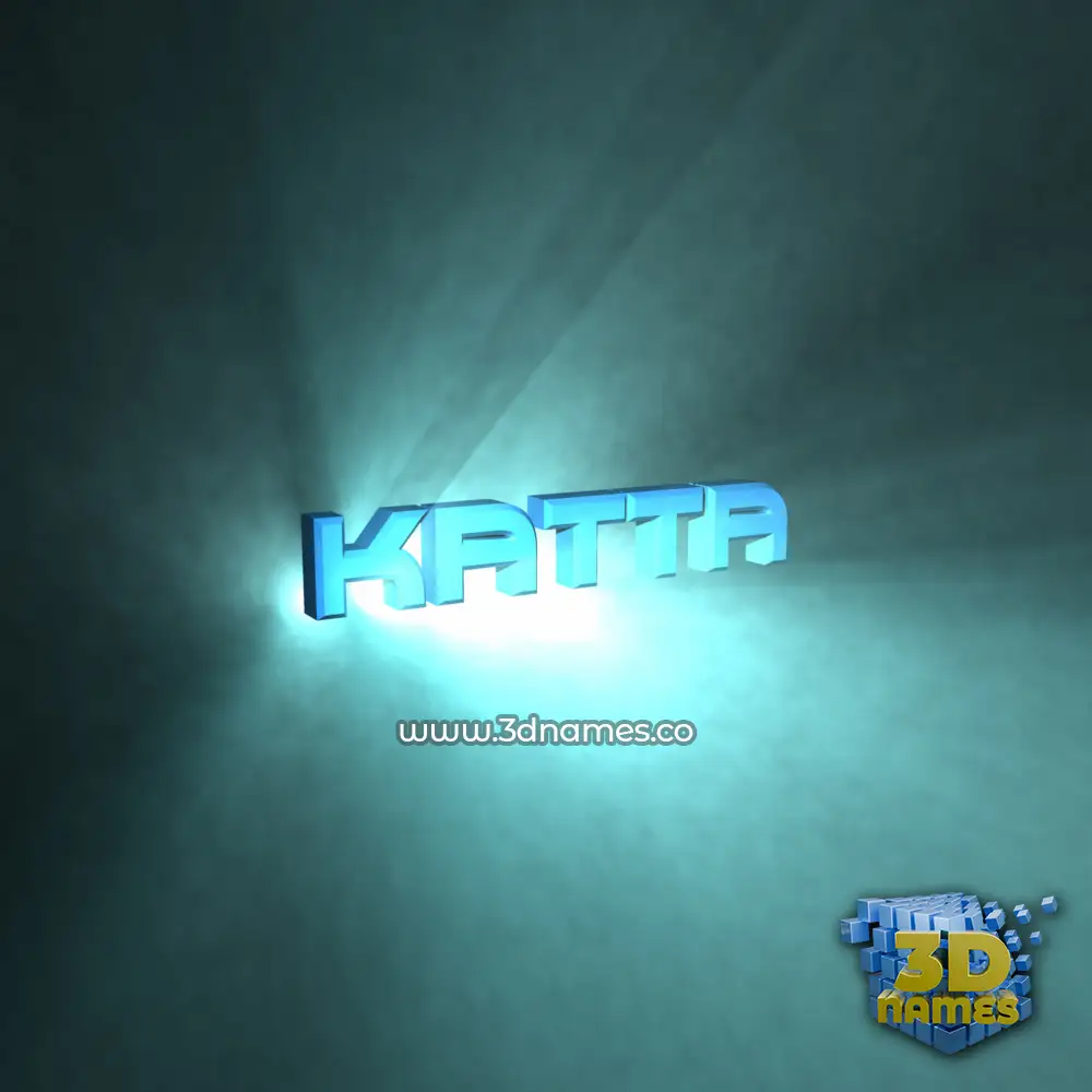 katta in Light Shine style - 3D name wallpaper
