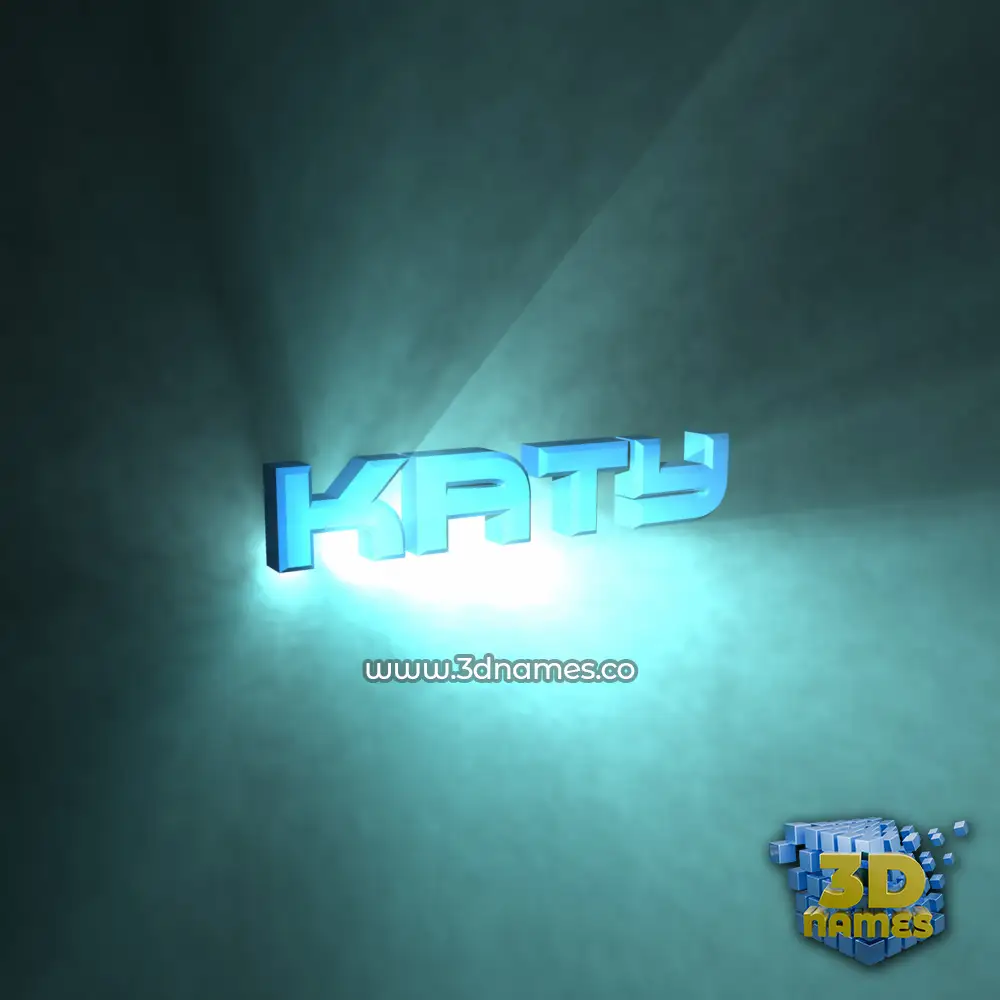 katy in Light Shine style - 3D name wallpaper