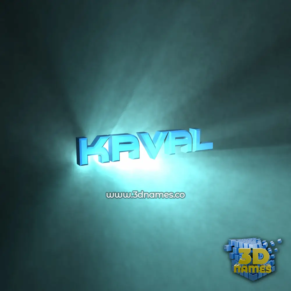 kaval in Light Shine style - 3D name wallpaper