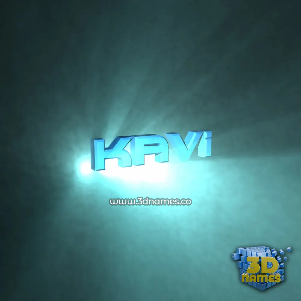 kavi in Light Shine style - 3D name wallpaper