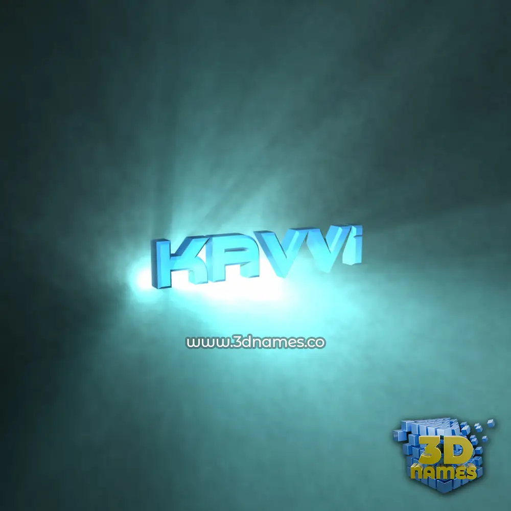 kavvi in Light Shine style - 3D name wallpaper