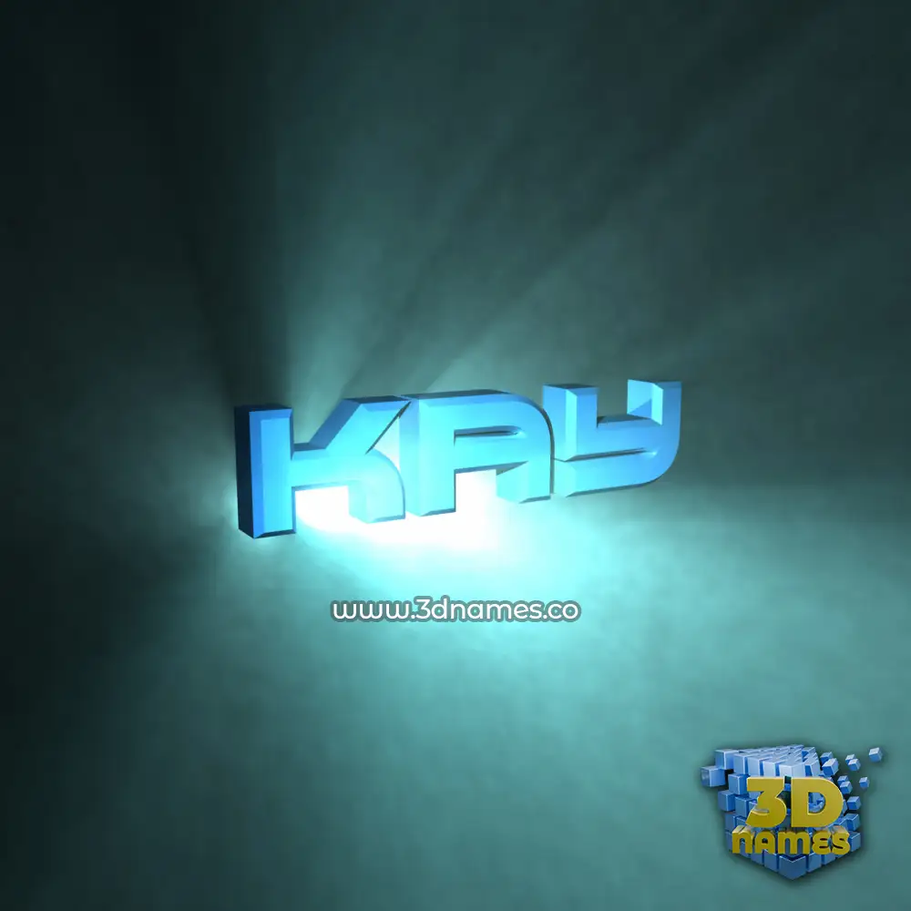kay in Light Shine style - 3D name wallpaper