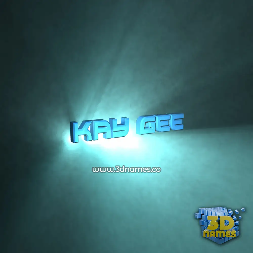 kay gee in Light Shine style - 3D name wallpaper