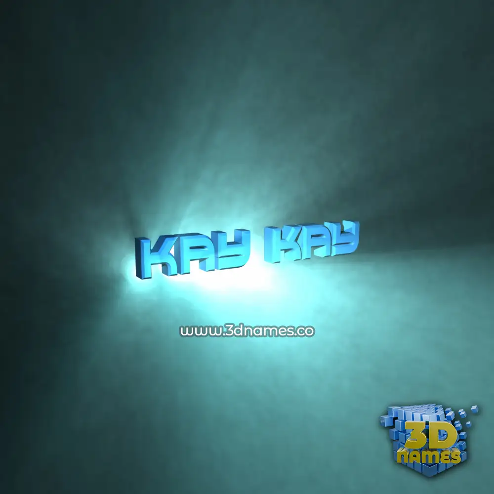 kay kay in Light Shine style - 3D name wallpaper