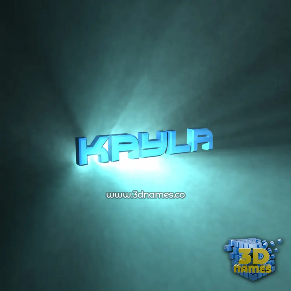 kayla in Light Shine style - 3D name wallpaper