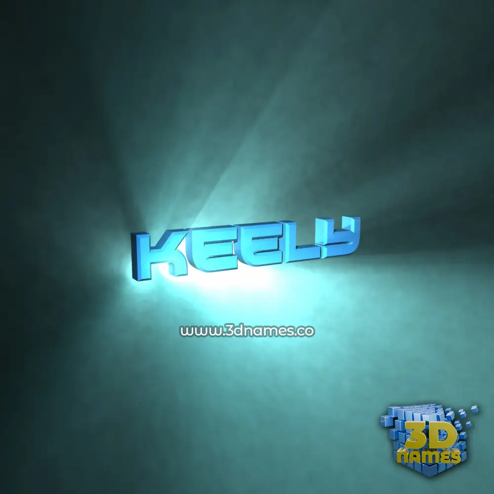 keely in Light Shine style - 3D name wallpaper