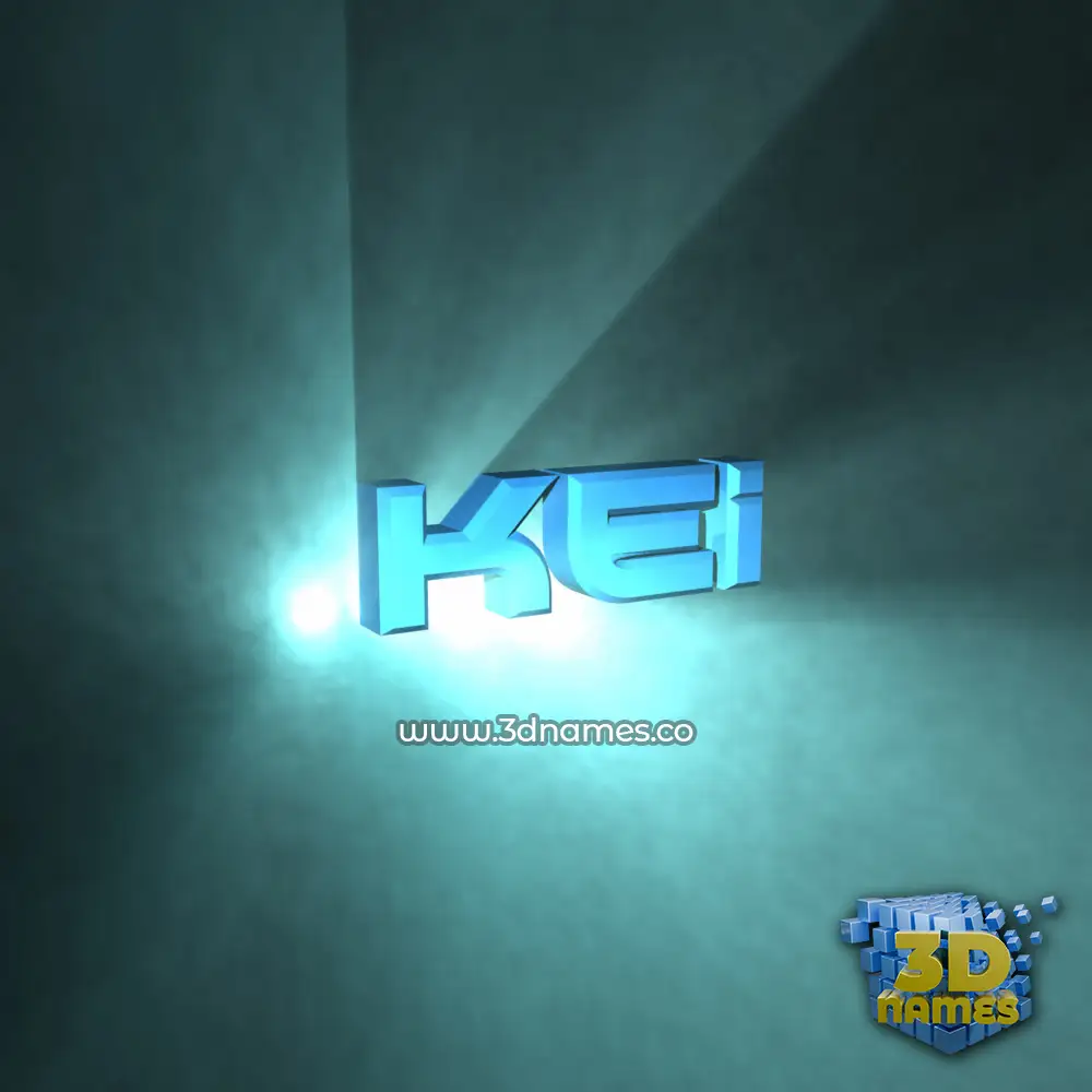 kei in Light Shine style - 3D name wallpaper