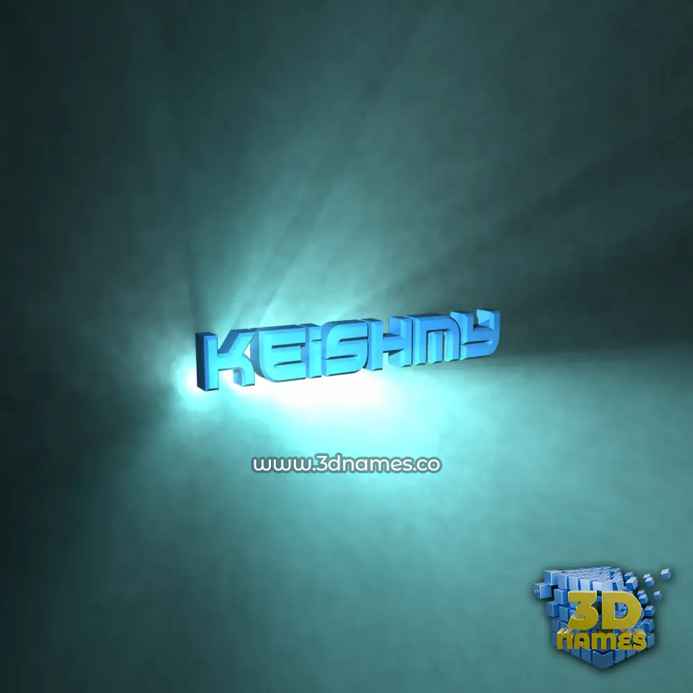 keishmy in Light Shine style - 3D name wallpaper