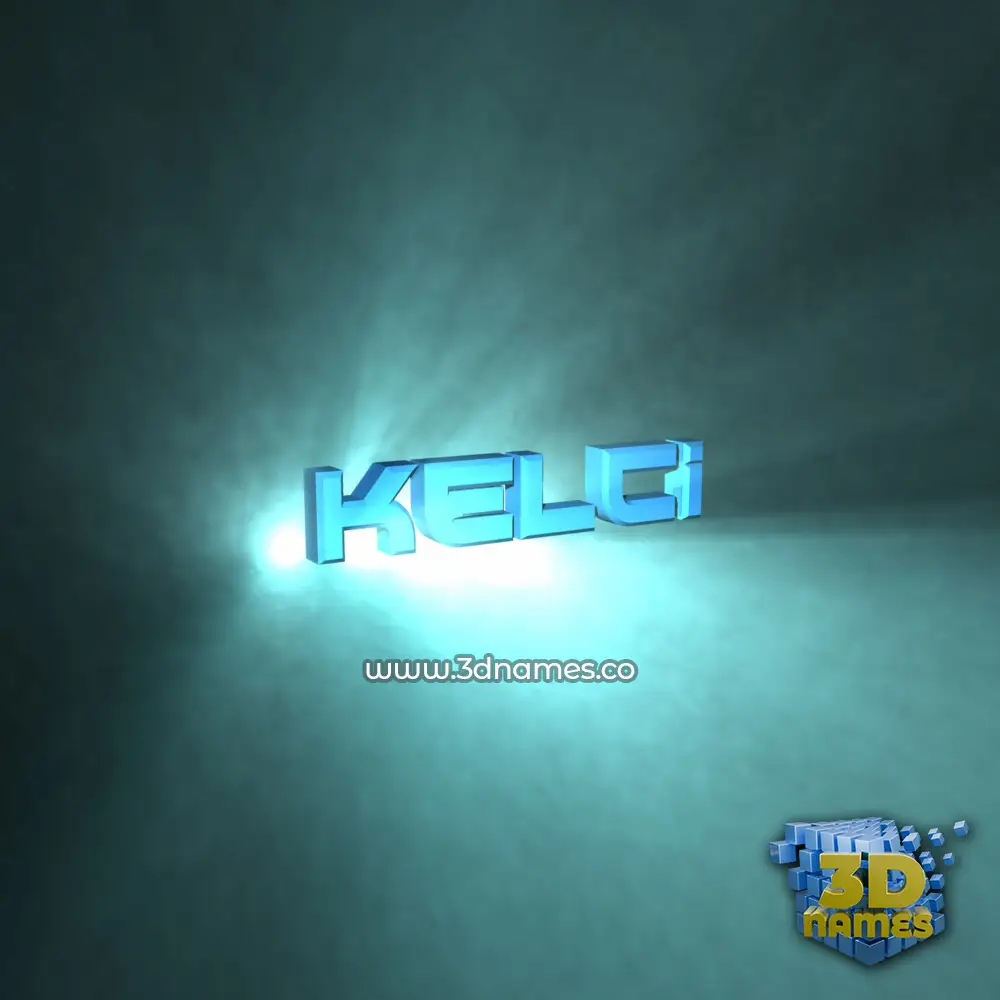 kelci in Light Shine style - 3D name wallpaper