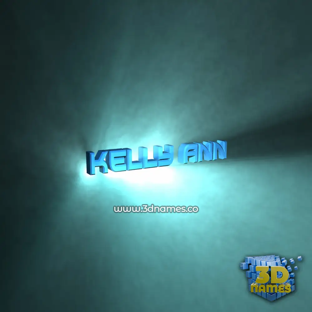 kelly ann in Light Shine style - 3D name wallpaper
