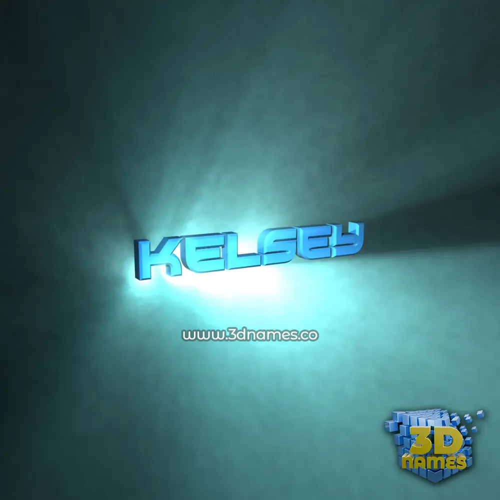 kelsey in Light Shine style - 3D name wallpaper