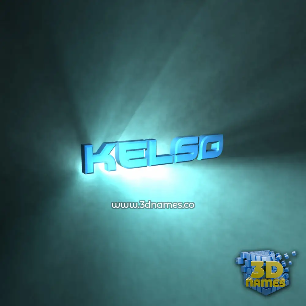 kelso in Light Shine style - 3D name wallpaper