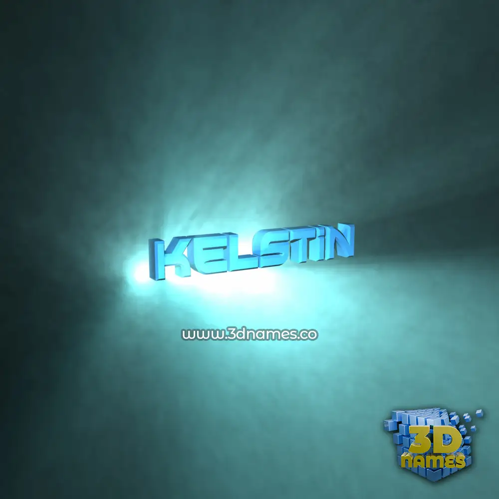 kelstin in Light Shine style - 3D name wallpaper