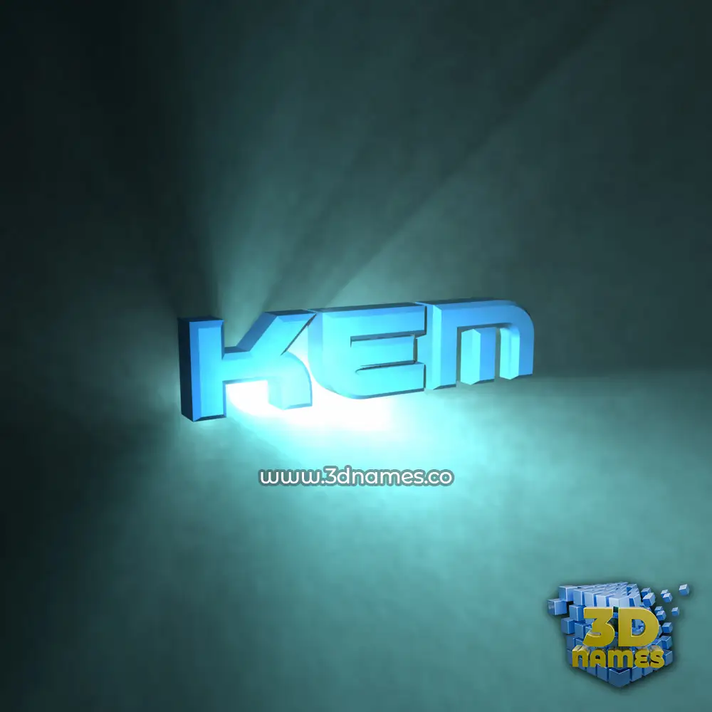 kem in Light Shine style - 3D name wallpaper