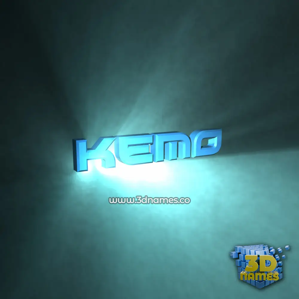 kemo in Light Shine style - 3D name wallpaper