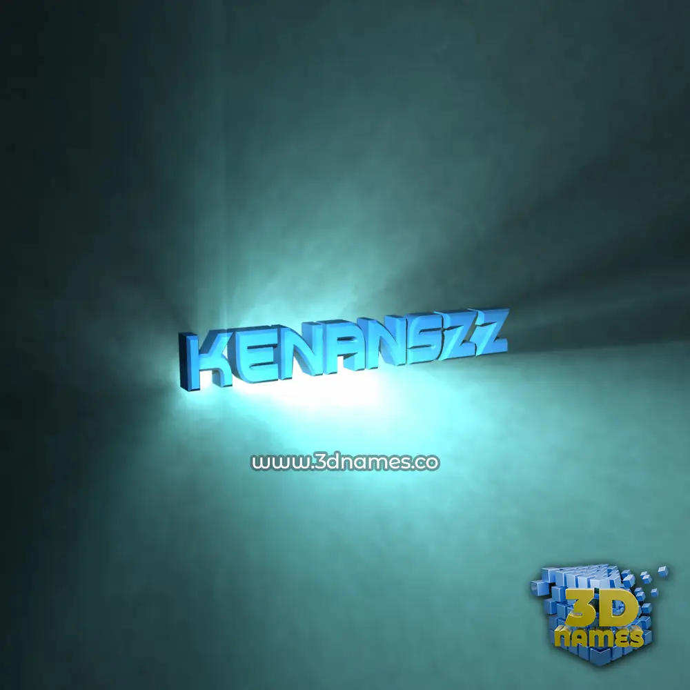 kenanszz in Light Shine style - 3D name wallpaper