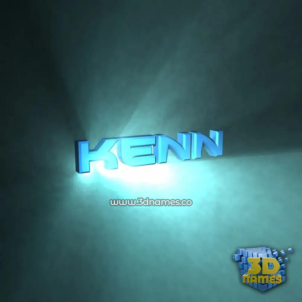 kenn in Light Shine style - 3D name wallpaper
