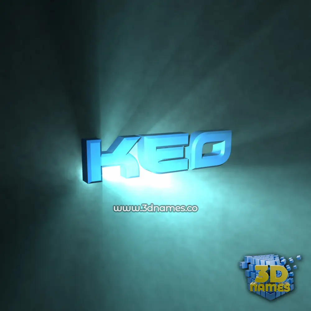 keo in Light Shine style - 3D name wallpaper