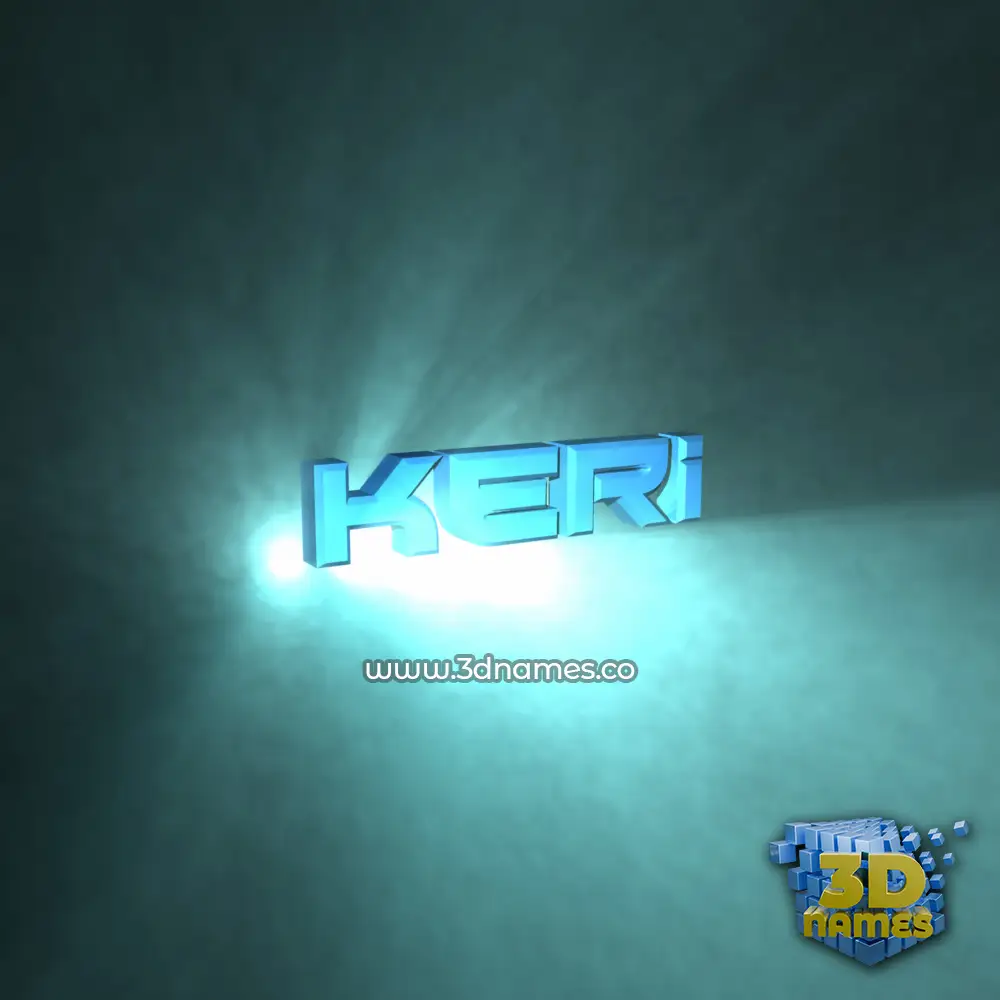 keri in Light Shine style - 3D name wallpaper
