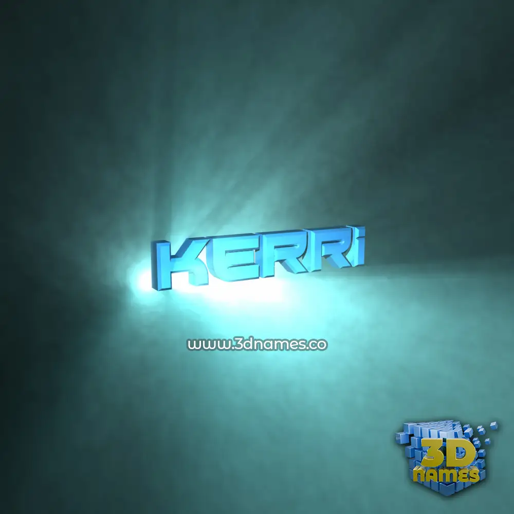 kerri in Light Shine style - 3D name wallpaper