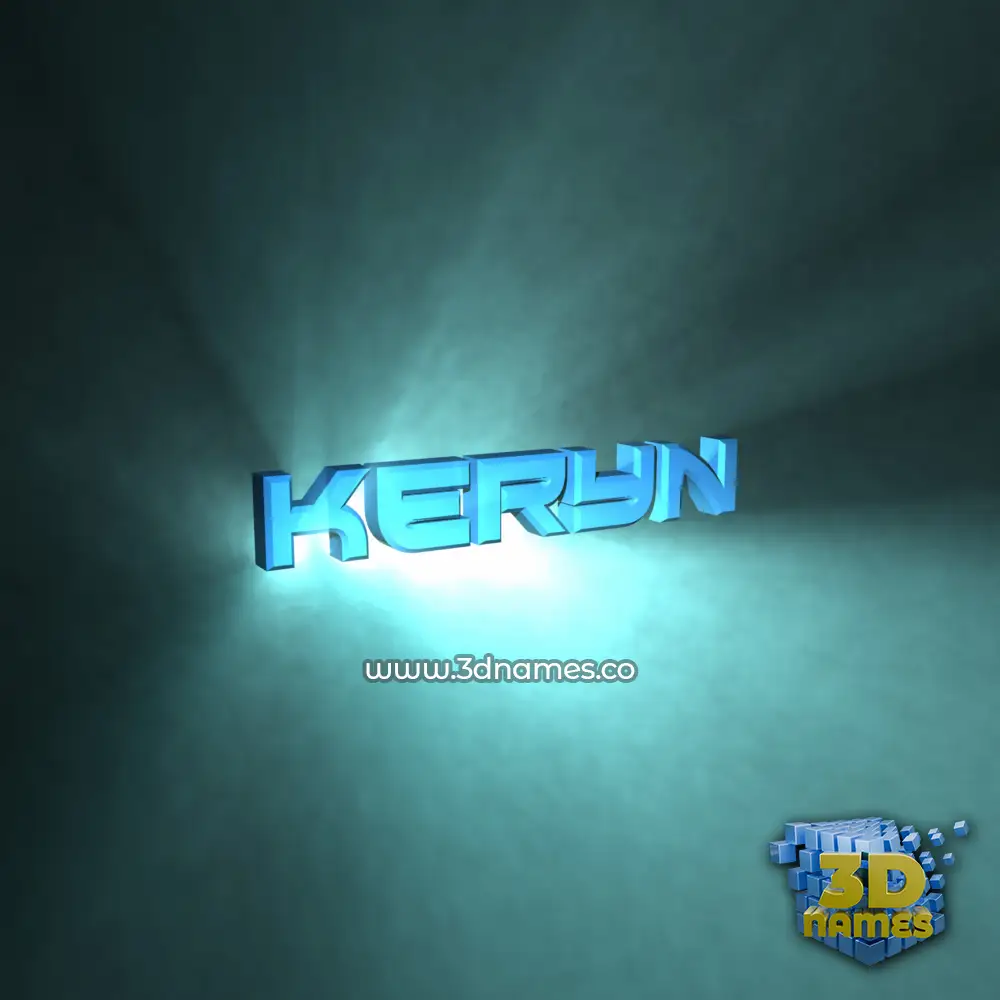 keryn in Light Shine style - 3D name wallpaper