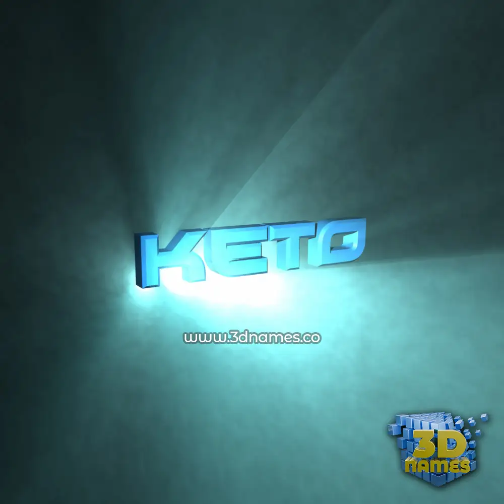keto in Light Shine style - 3D name wallpaper