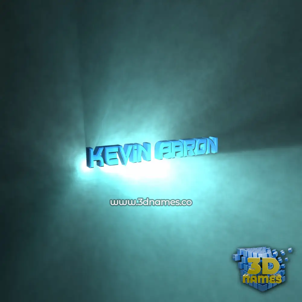 kevin aaron in Light Shine style - 3D name wallpaper