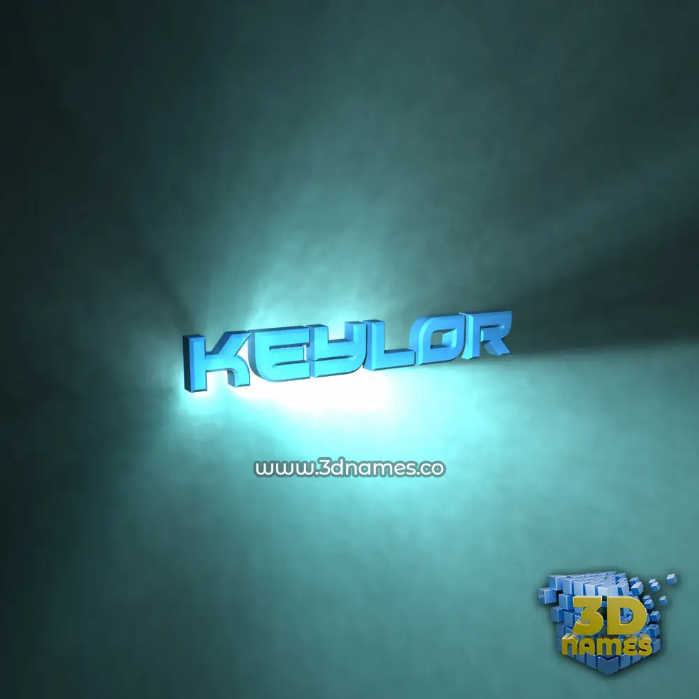 keylor in Light Shine style - 3D name wallpaper