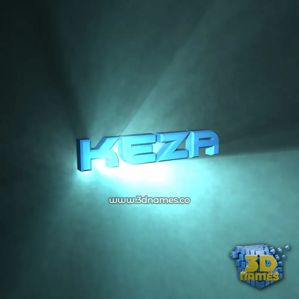 keza in Light Shine style - 3D name wallpaper