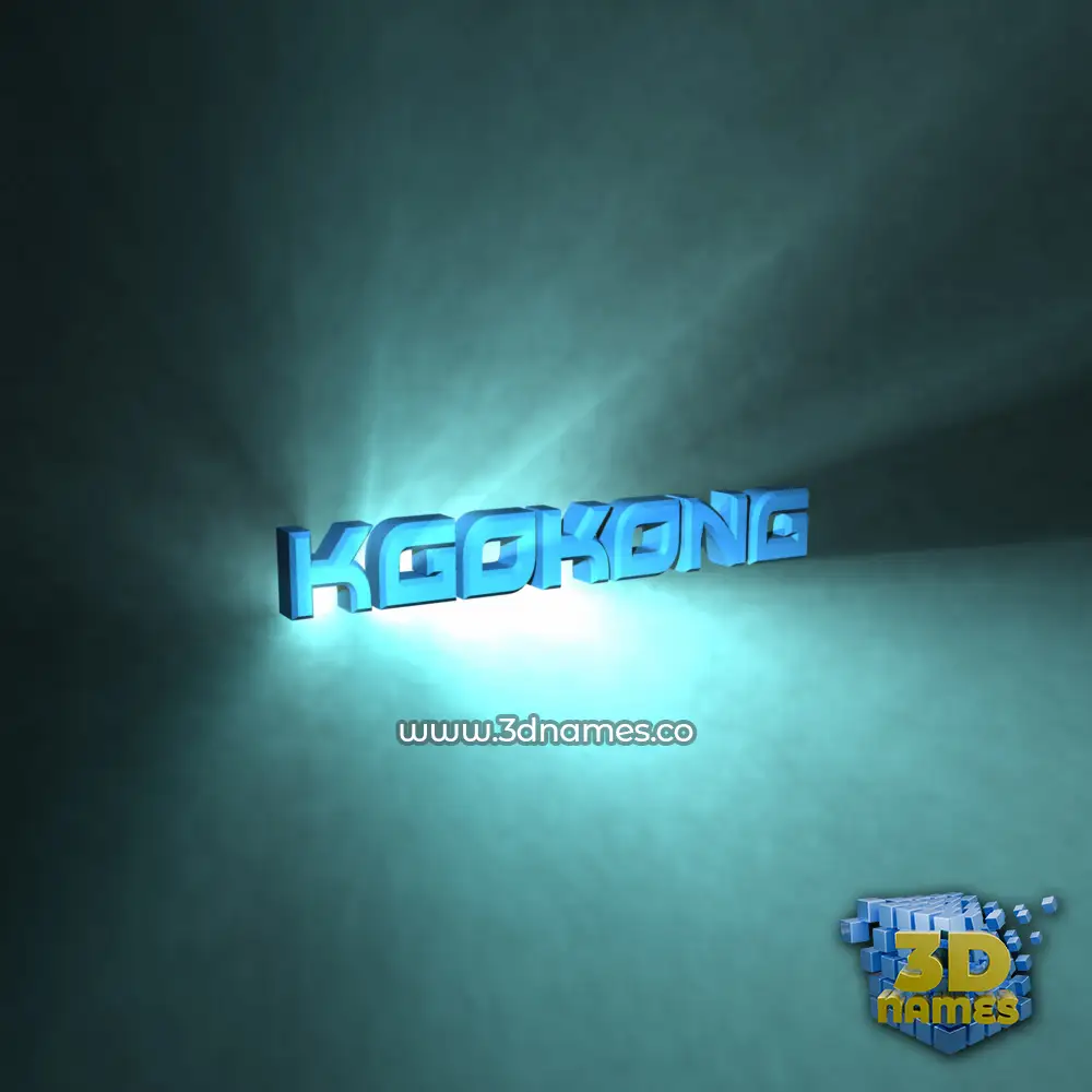 kgokong in Light Shine style - 3D name wallpaper