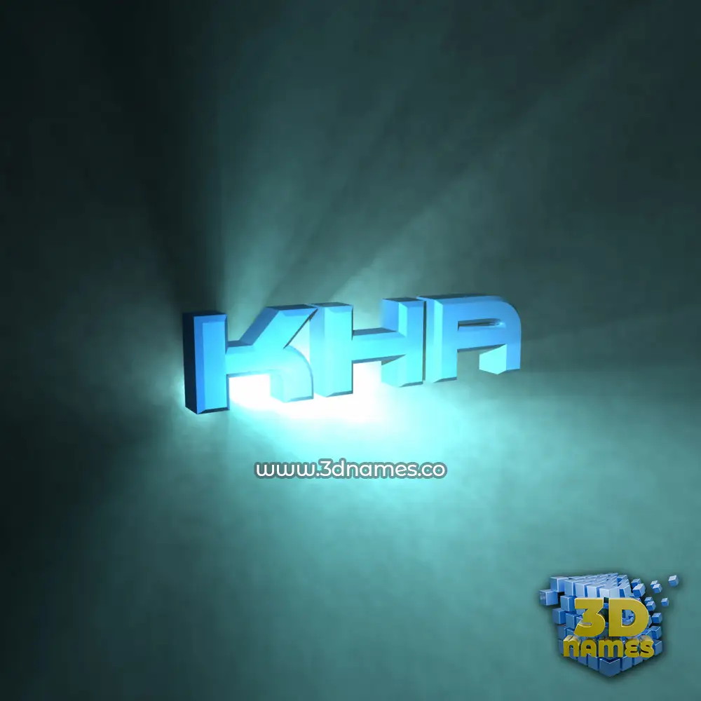 kha in Light Shine style - 3D name wallpaper
