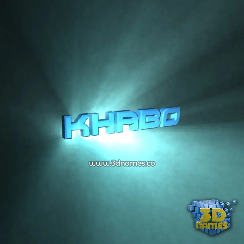 khabo in Light Shine style - 3D name wallpaper