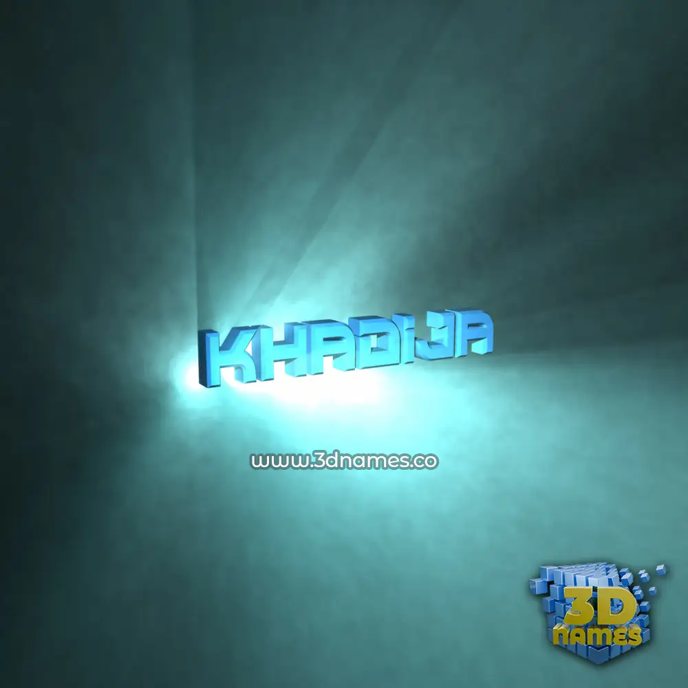 khadija in Light Shine style - 3D name wallpaper