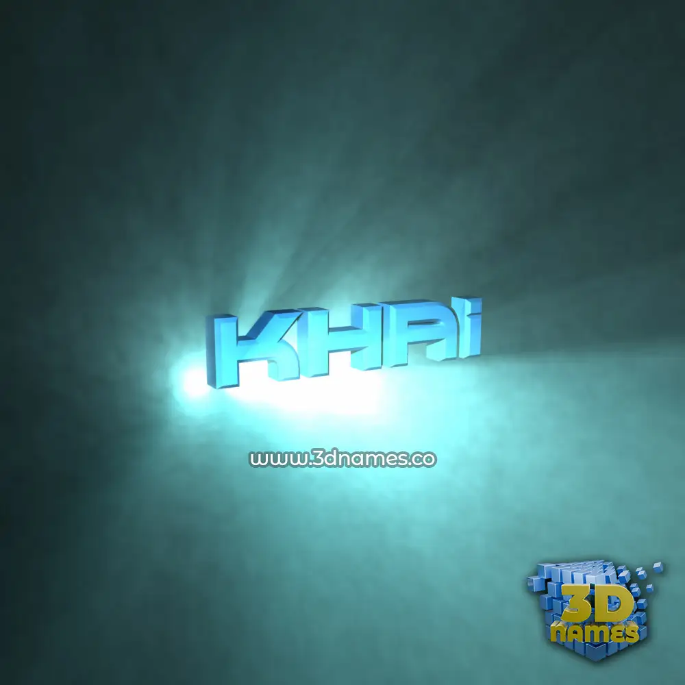 khai in Light Shine style - 3D name wallpaper