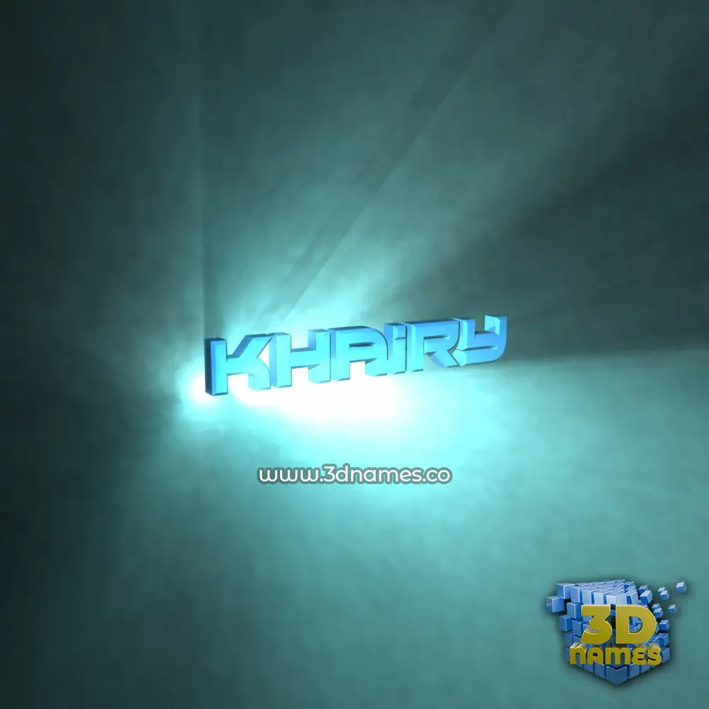 khairy in Light Shine style - 3D name wallpaper